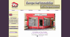 Desktop Screenshot of europe-sud-immobilier.com