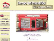 Tablet Screenshot of europe-sud-immobilier.com